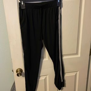 Black cotton joggers